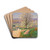 Les Pommiers en fleur by Gustave Cariot Drink Coasters - set of 4