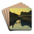 Summer night at Tnning by Johan Rohde Art Drink Coaster set