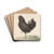 Staande zwarte kip by Jean Bernard Drink Coasters - set of 4