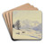 Winterlandschaft, Unterengadin by Jakob Nussbaum Art Drink Coaster set