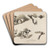 Seven studies on hound by George Morland Art Drink Coaster set