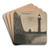 The Lighthouse at Honfleur by Georges Seurat Art Drink Coaster set