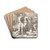 Lot and his daughters by Lucas Van Leyden Drink Coasters - set of 4