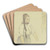 Studienblatt; Bauernmdchen by Jakob Becker Art Drink Coaster set