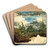 A Wooded Hillside. Study by Kilian Zoll Art Drink Coaster set