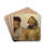 Interir med to fiskere by Michael Ancher Drink Coasters - set of 4