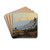 Schweizer Alpenlandschaft mit Fluss und See by Johann Wilhelm Schirmer Drink Coasters - set of 4