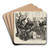 Keeping Neutral by Charles Dana Gibson Art Drink Coaster set