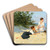In the dunes on the Baltic Sea shore by Hermann Seeger Art Drink Coaster set