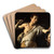 David with the Head of Goliath by Caravaggio Art Drink Coaster set