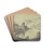Flat landscape by Herman Saftleven III Drink Coasters - set of 4
