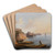 A View of Naples from Posillipo by Salvatore Fergola Art Drink Coaster set A View of Naples from Posillipo by Salvatore Fergola Art Drink Coaster set