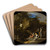 Landscape with Armed Men by Salvator Rosa Art Drink Coaster set