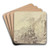 Hirtin und Hirte mit ihrer Herde in einer Ruinenlandschaft, ein antikes Fresko betrachtend by Johann Heinrich Roos Art Drink Coaster set Hirtin und Hirte mit ihrer Herde in einer Ruinenlandschaft, ein antikes Fresko betrachtend by Johann Heinrich Roos Art Drink Coaster set