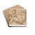 Studies for Recumbent AllegoricalFigures by Prospero Fontana Drink Coasters - set of 4