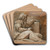 Seated Prophet with Book, facing right by Correggio Art Drink Coaster set