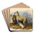 Highland Dogs by Sir Edwin Henry Landseer Art Drink Coaster set
