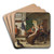 In der Bauernstube by Josef Kinzel Art Drink Coaster set