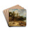 Landscape with Peasants and Cattle by Lodewijk de Vadder Drink Coasters - set of 4