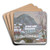 Sandviken, Norvge, effet de neige by Claude Monet Art Drink Coaster set