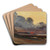Sunset on the Normandy Coast by Eugne Isabey Art Drink Coaster set