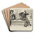 Another case of trying to keep neutral by Charles Dana Gibson Art Drink Coaster set