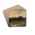 Farms at Sunset by Jean Pierre Franois Lamorinire Drink Coasters - set of 4