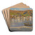 Cinq pcheurs et leur barque choue sur la grve  Collioure by Henri Martin Art Drink Coaster set Cinq pcheurs et leur barque choue sur la grve  Collioure by Henri Martin Art Drink Coaster set