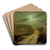 A moonlit landscape by John Atkinson Grimshaw Art Drink Coaster set
