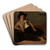 Jeune italien assis by Jean-Baptiste-Camille Corot Art Drink Coaster set