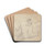 The Connoisseur by Benjamin West Drink Coasters - set of 4