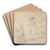 The Connoisseur by Benjamin West Art Drink Coaster set