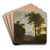 Extensive landscape with a shepherd and shepherdess and their flock by Thomas Jones Art Drink Coaster set Extensive landscape with a shepherd and shepherdess and their flock by Thomas Jones Art Drink Coaster set
