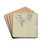 Studienblatt; Bauernmdchen by Jakob Becker Drink Coasters - set of 4