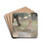Woman standing by a riverbank by Edwin Austin Abbey Drink Coasters - set of 4
