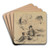 Doodshoofden en Willy Finch in de duinen by James Ensor Art Drink Coaster set