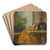 The Caged Bird by Nicolas Lancret Art Drink Coaster set