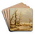 Wintry landscape by August Piepenhagen Art Drink Coaster set