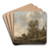View of a Town on a River by Jan van Goyen Art Drink Coaster set