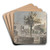 Tree amidst Houses by James Miller Art Drink Coaster set Tree amidst Houses by James Miller Art Drink Coaster set