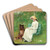 A quiet moment by Edwin Harris Art Drink Coaster set