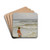 Girl by the seashore by Charles Atamian Drink Coasters - set of 4