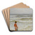 Girl by the seashore by Charles Atamian Art Drink Coaster set