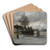 Quai Au Bord De La Seine, Paris by Luigi Loir Art Drink Coaster set Quai Au Bord De La Seine, Paris by Luigi Loir Art Drink Coaster set