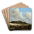 View of Grainfields with a Distant Town by Jacob van Ruisdael Art Drink Coaster set View of Grainfields with a Distant Town by Jacob van Ruisdael Art Drink Coaster set