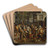 Christian deeds of mercy (Matthew 25-35-36) by Pieter Aertsen Art Drink Coaster set Christian deeds of mercy (Matthew 25-35-36) by Pieter Aertsen Art Drink Coaster set