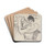 Sitting female nude by Ernst Ludwig Kirchner Drink Coasters - set of 4