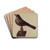 Pa. German Robin Figurine by Mina Lowry Drink Coasters - set of 4
