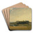 View Towards the Rectory, East Bergholt by John Constable Art Drink Coaster set