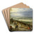 Extensive Landscape With Travellers on a Country Road by Jan Brueghel The Elder Art Drink Coaster set
